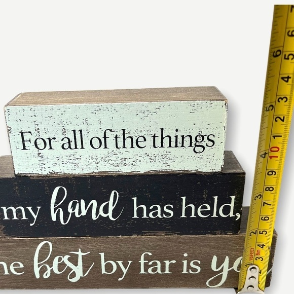 For All the Things My Hand Has Held Distressed Wood Sign - Picture 2 of 7